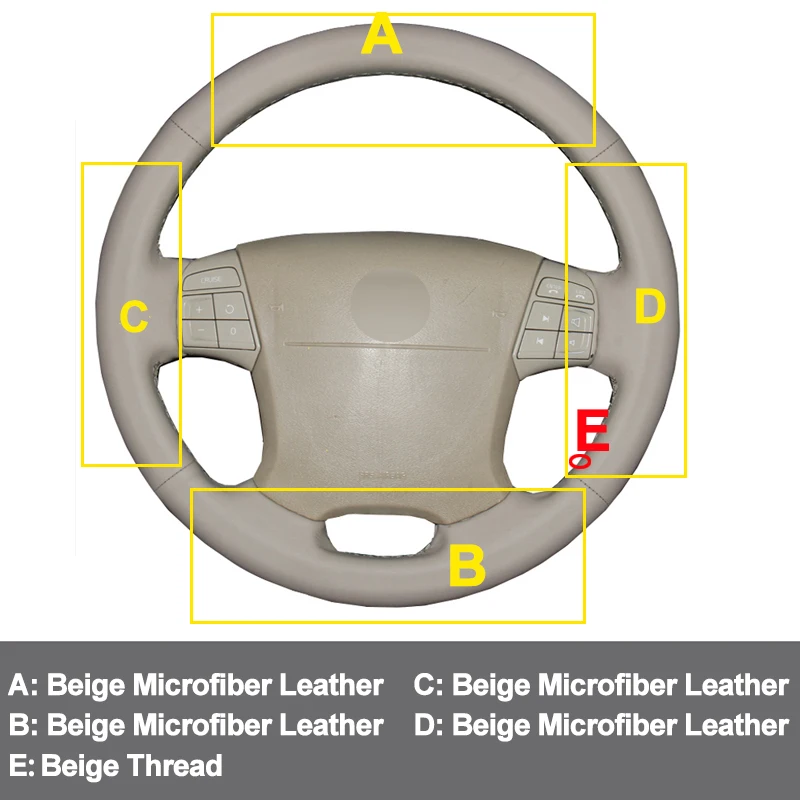 Hand Sewing Car Auto Steering-Wheel Cover For Volvo S80 2009 2008 2007 2006 XC70 2007-2010 V70 2009 Braid on the Steering wheel