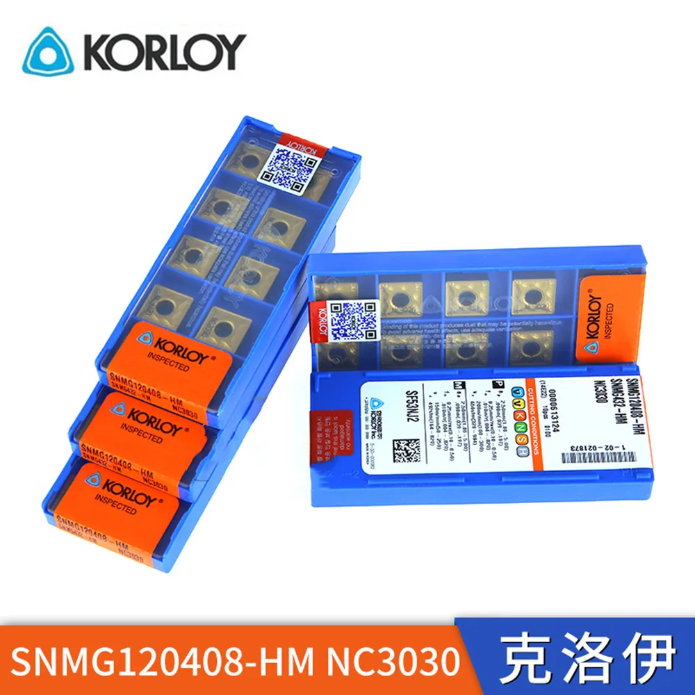 KORLOY SNMG120404 SNMG120408 SNMG150608 SNMG150612 SNMG190612-GR NC3030 SNMG190612-GR NC3030 Carbide Insert SNMG Inserts