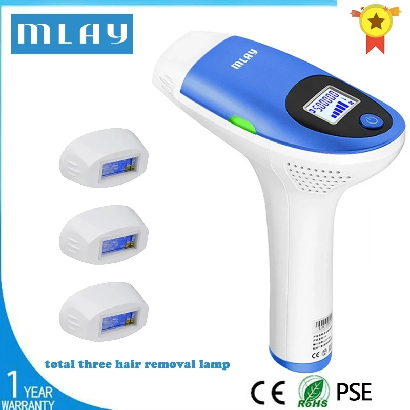 Mlay Laser Hair Removal 500000 Flashes Permanent IPL Hair Removal Machine For Woman With 3 Hair Removal Lamp Depilador