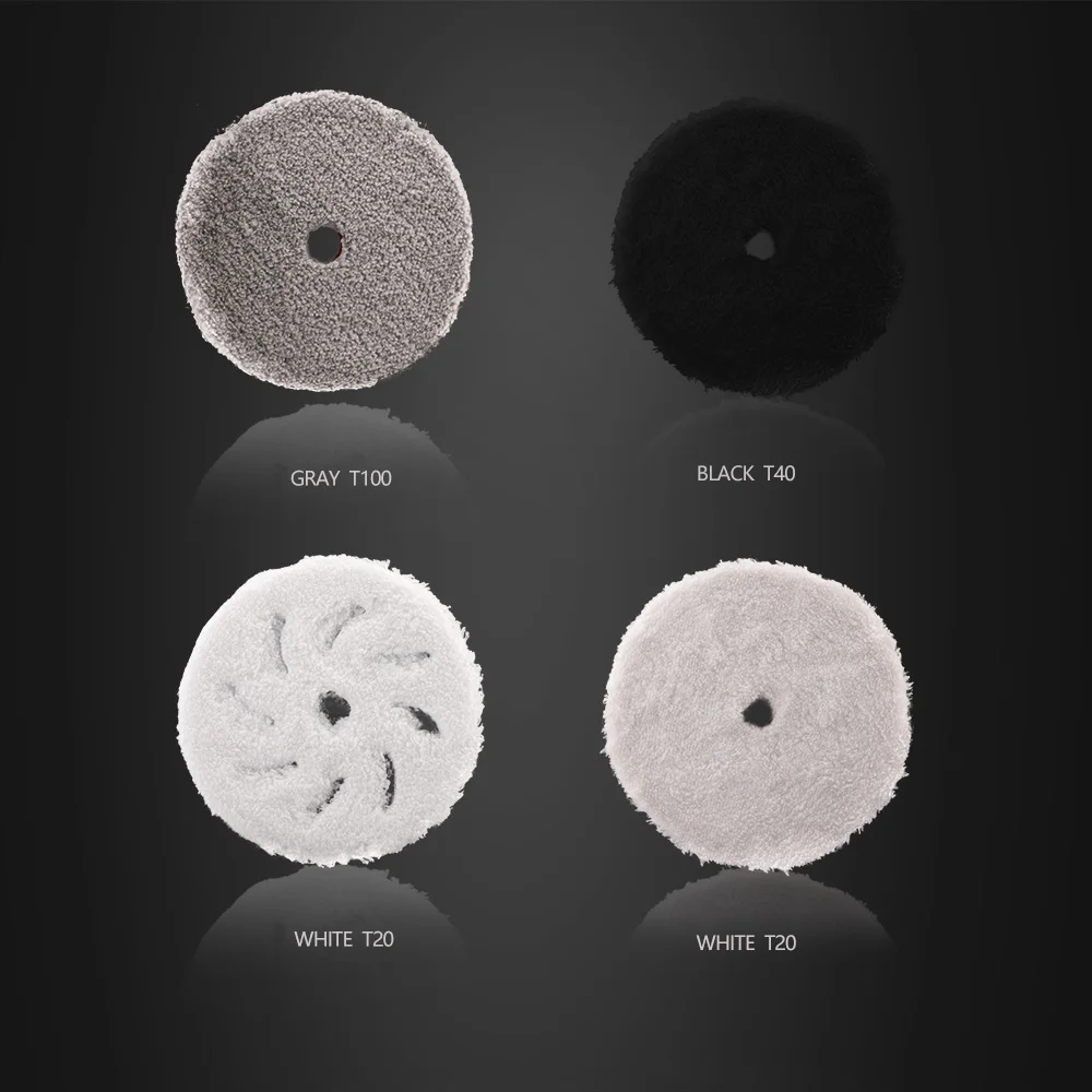 SPTA 3"(76mm)/5"(125mm)/6"(150mm) Fast Finishing Microfiber Polishing Pad Buffing Pad Disc Kits For DA/RO Car Polisher