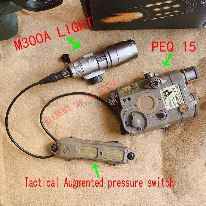 Element M300A SCOUTLIGHT LED Light LA PEQ15 and Augmented pressure switch Block accessory kit(EX191+EX276+NE04040)