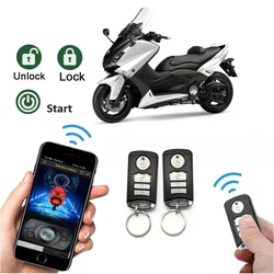 Motocicleta Anti-Roubo Ladrão Alarme, Smart Phone APP Controle, Remote Start Up, Bloqueio de desbloqueio, Vibração Aviso