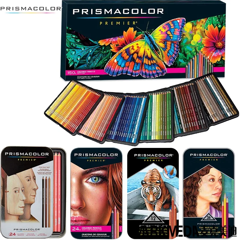 Original Prismacolor pencils oily colored pencils set 12/24/36/48/72/132/150 color skin tone portrait material escolar