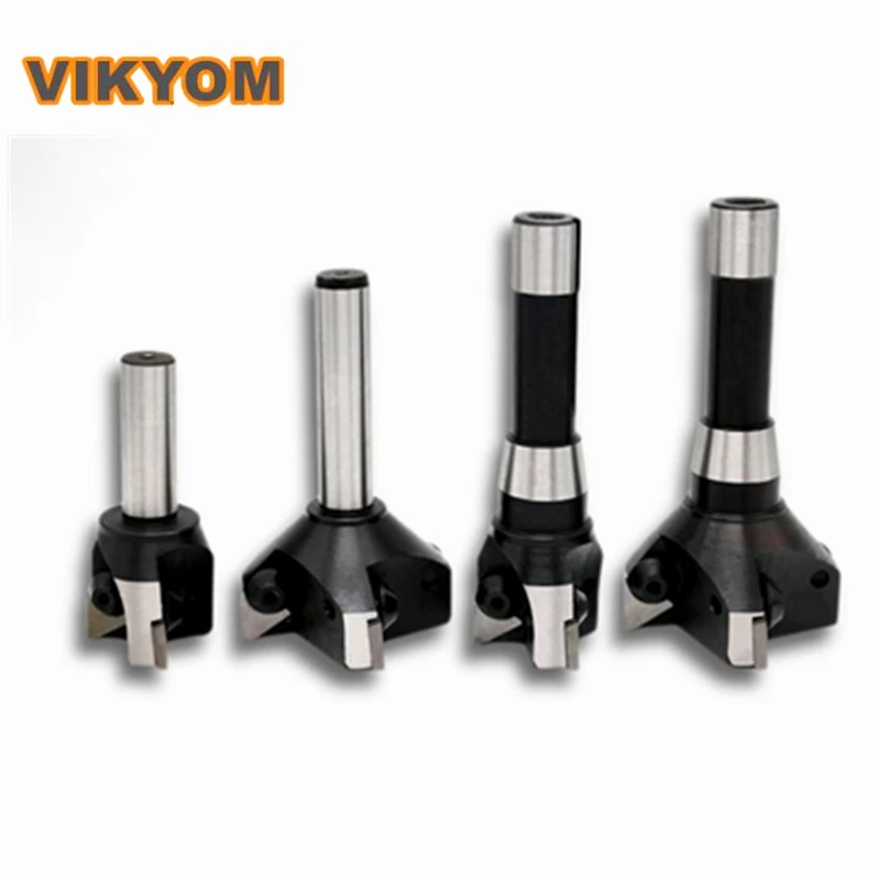 Straight Shank Indexable Face Milling Cutter Indexable End Milling Cutter Carbide R8 Shank Straight Shank