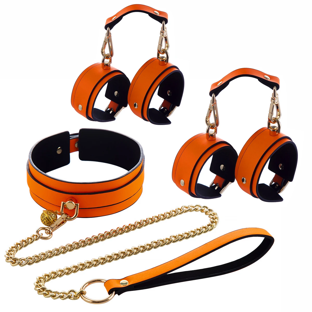 ثيرري 3 قطعة من ألعاب الجنس المثيرة المضيئة للأزواج لعبة الكبار BDSM مجموعة عبودية أصفاد للكاحل وطوق لعبة الوثن