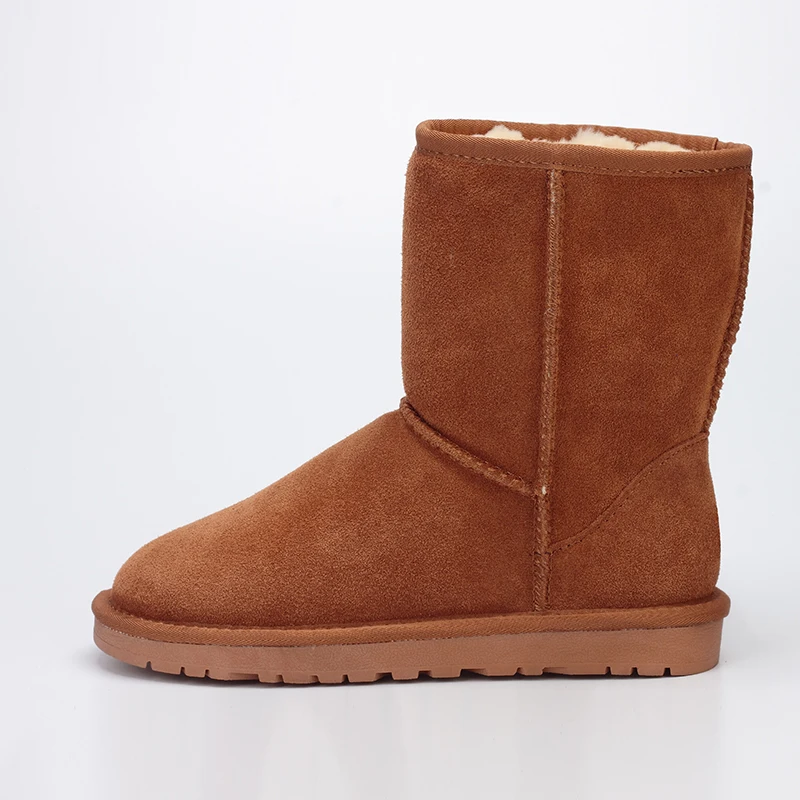 Botas de nieve de piel auténtica para Mujer, botines australianos de alta calidad, cálidos, invierno, 100%