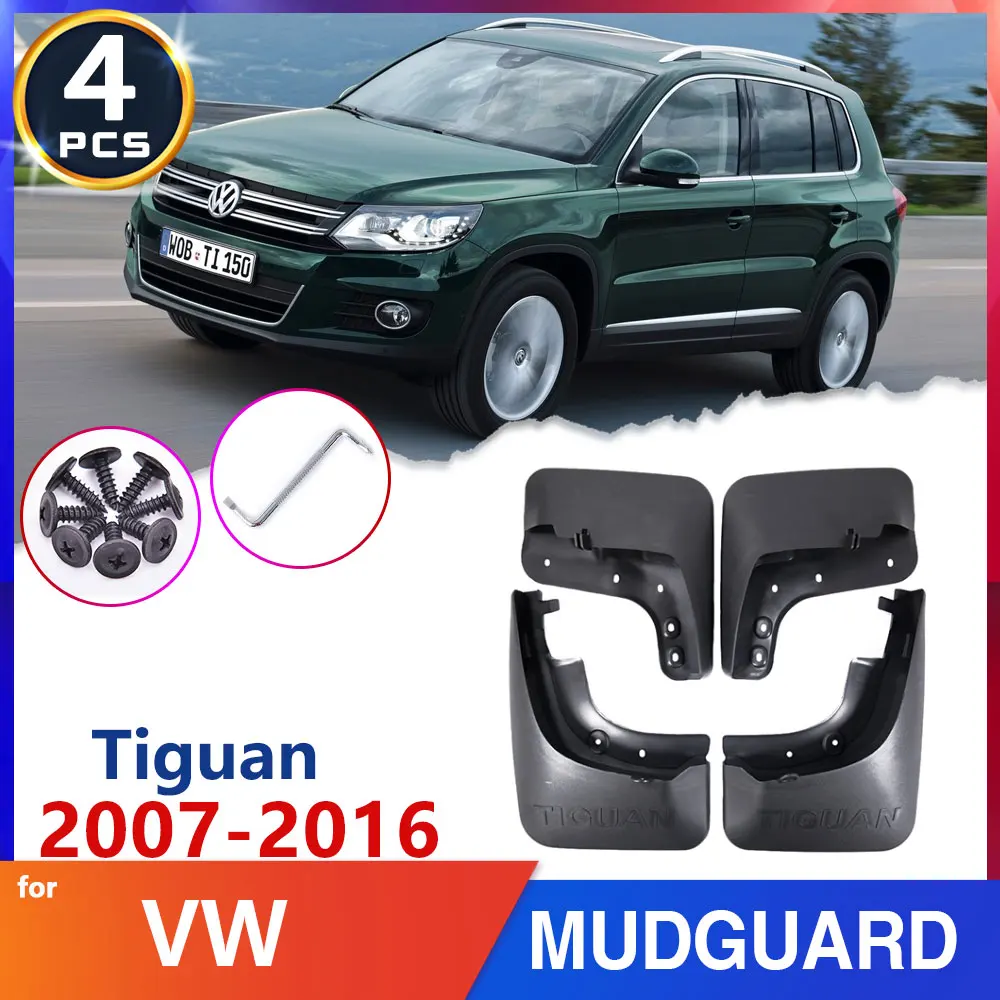 Car Mud Flap Guards Fender for Volkswagen VW Tiguan MK1 2007~2016 2008 2009 2010 2015 Mudguards Mudflaps Car Accessories Goods