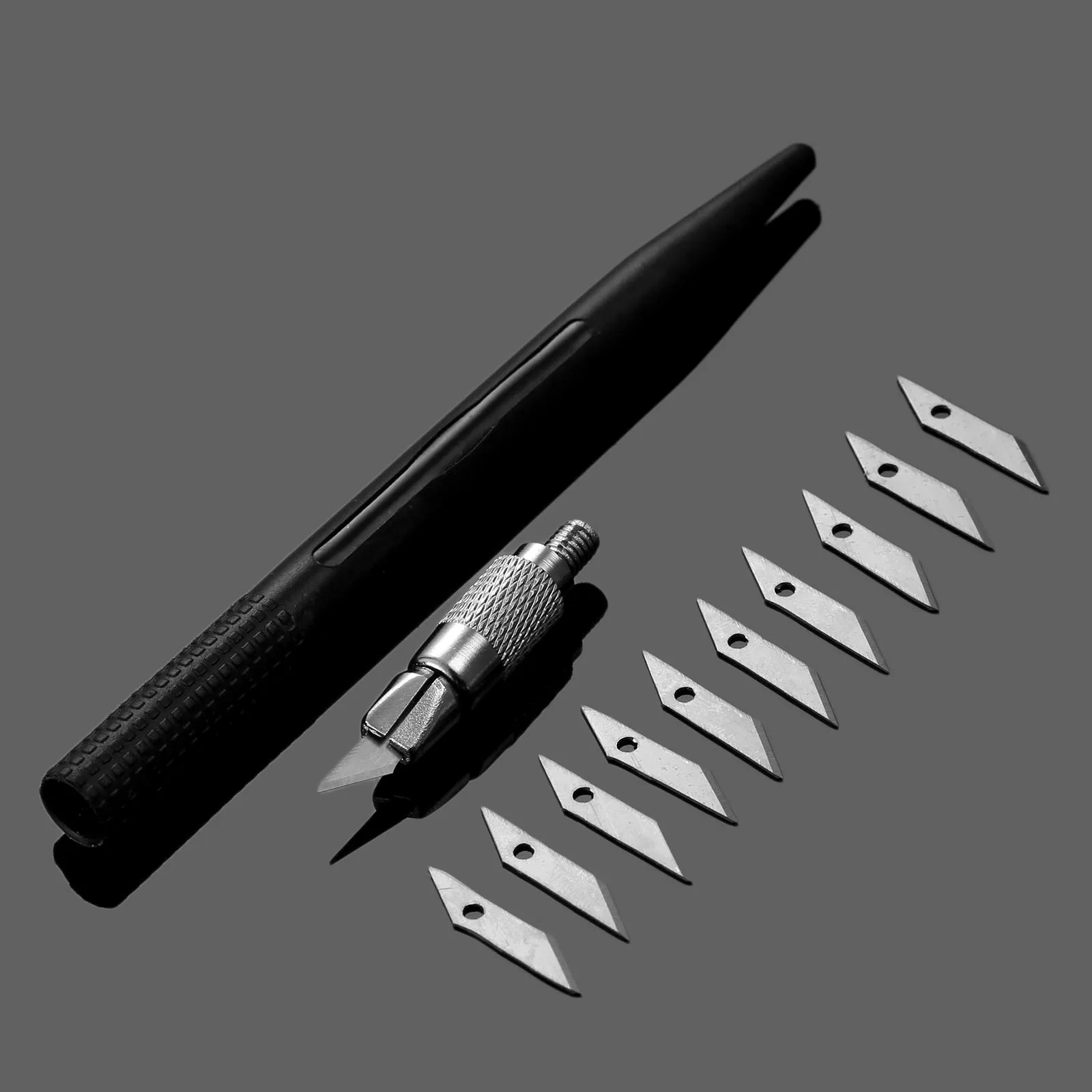 Metal DIY Leather Food Craft 11 Blades Plastic Carboard Wood Carving Graver Cutting Sculpture Engraving Knife Scalpel Hand Tools