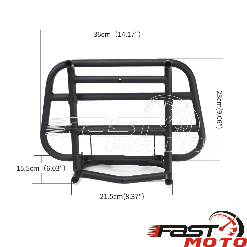 Black / Chrome Stainless Steel Carrier Shelf Folding Front Luggage Rack Bracket Baggage Holder For Primavera 150 Sprint 150