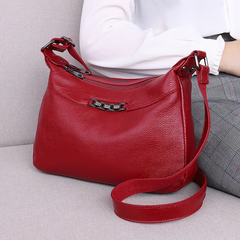 

Genuine Leather Women's Bag Fashion Small Crossbody bags for women Shoulder Messenger Bag Luxury Handbags Female Purse Tote Bags