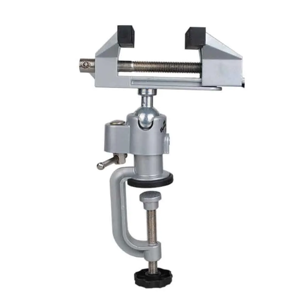 Table Vise 360 Degree Rotating Small Bench Vise Universal Rotating Type Aluminum Alloy Mini Vise Woodworking Tools