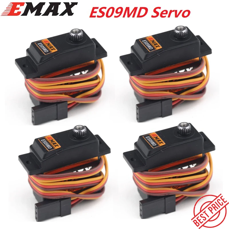 

EMAX ES09MD Dual-bearing Special Swash Metal Digital Servo For TREX Align 450 Helicopter(es08ma es08md es08a)