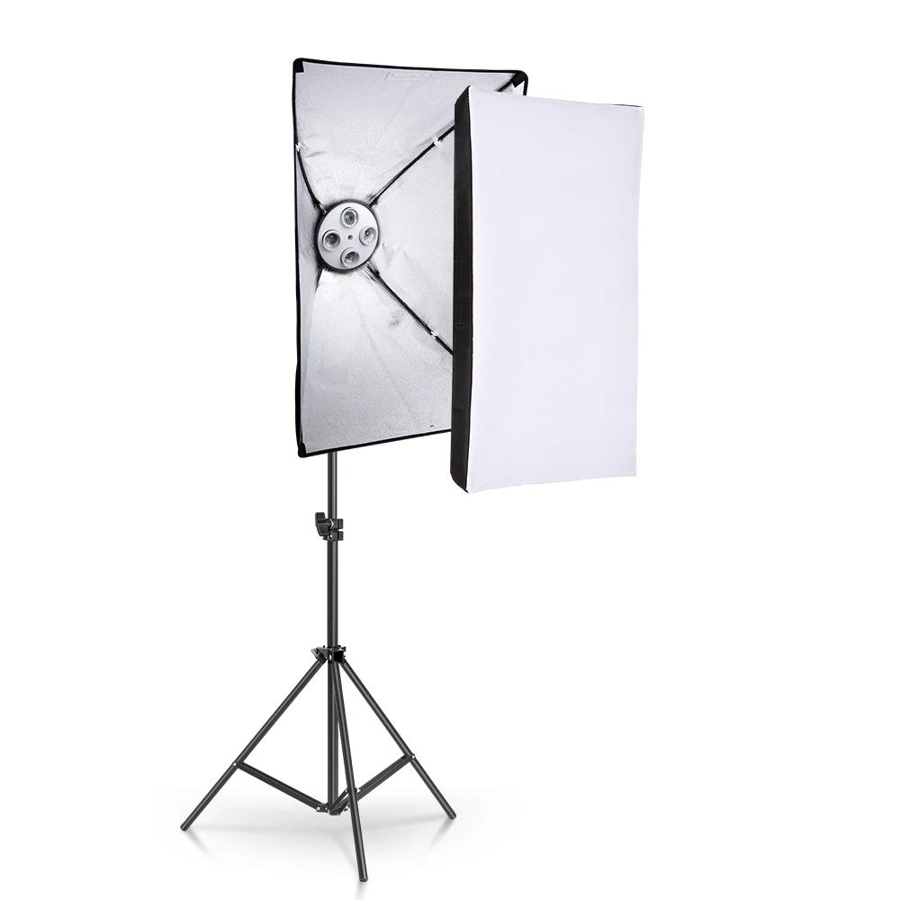 SH Photo Studio Softbox Light Kit Photographic Equipment Four Lamp Holders Continuous Light System With E27 Bulb Accessories