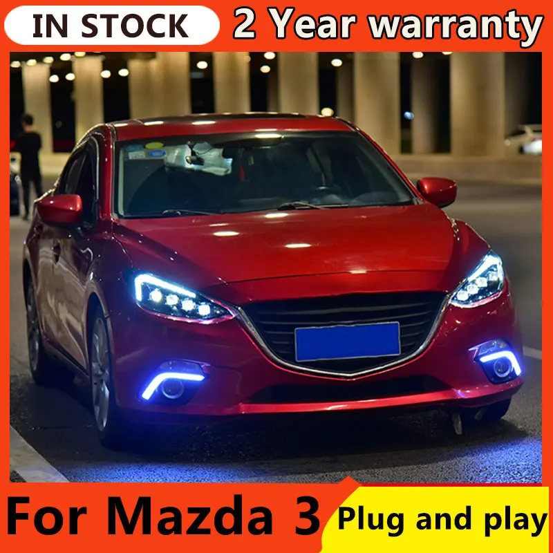 

LED Headlights For Mazda3 Axela 2014 2015 2016 Mazda 3 LED DRL Day Running Light Head Lamp LED Fog Lights Tuning Car Accessory