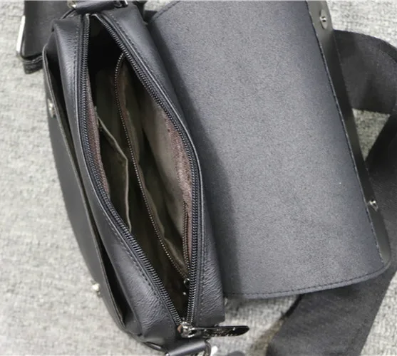 High Quality Leather Men Small Phone Bag Vintage Shoulder Crossbody Bags Mans Casual Business Men\'s Messenger Bag Handbag Bolsas