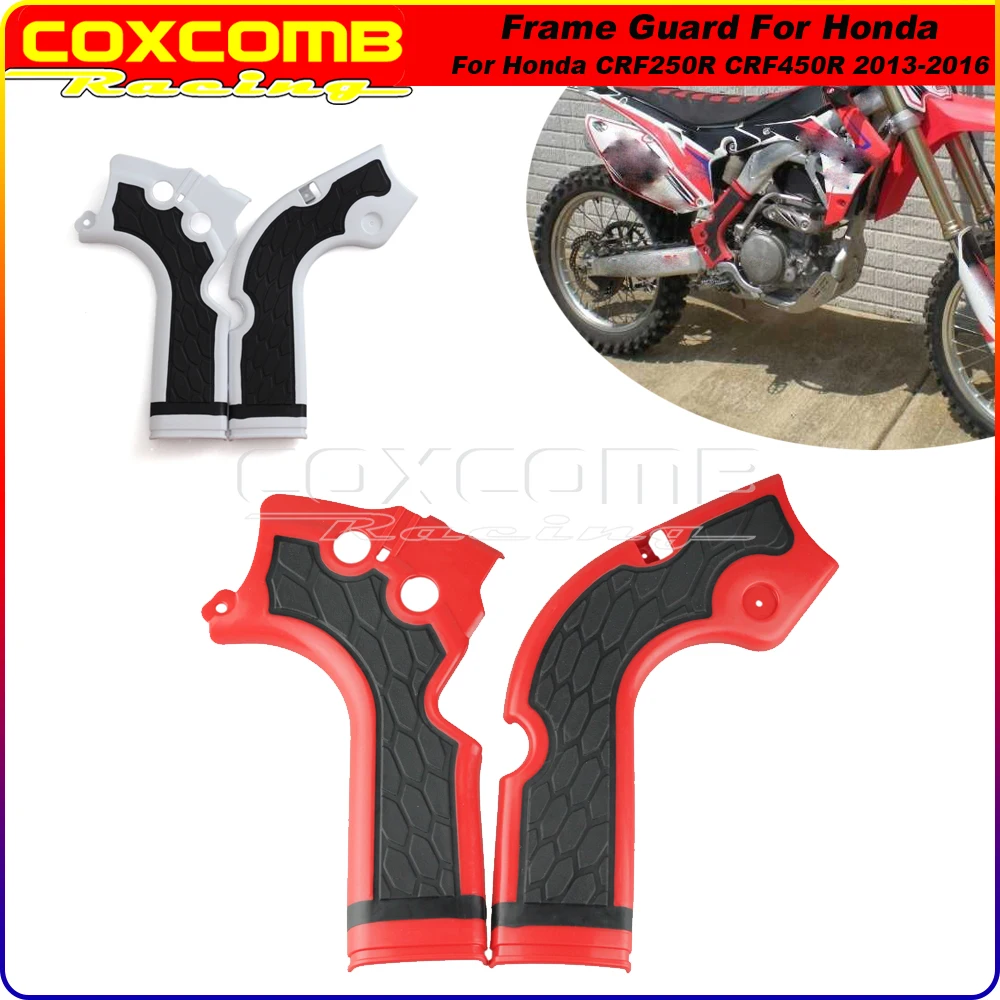 For Honda CRF 250R 450R Enduro Dual Sport Trail Grip Frame Guard 2pcs Frame Cover Protection With Fasteners CRF450R CRF250R