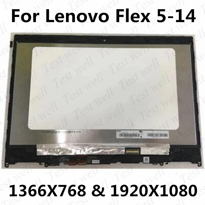 

Original For Lenovo ideapad Flex 5-1470 Flex 5-14 80XA 81C9 LCD Touch Screen Digitizer+Bezel Assembly 1366x768 or 1920x1080