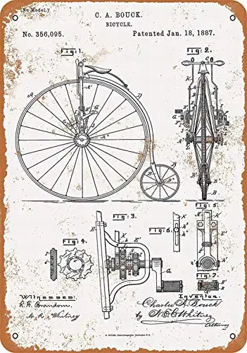 

8x12 металлический знак-патент на велосипед-винтажный настенный Декор для дома