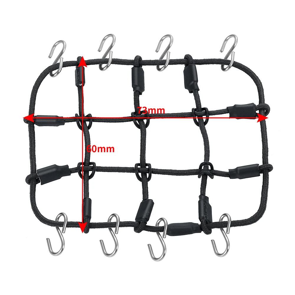 YEAHRUN ​Metal Roof Rack Luggage Carrier + Elastic Net for 1/24 Axial SCX24 AXI00002 RC Car Model Decoration Accessories Parts