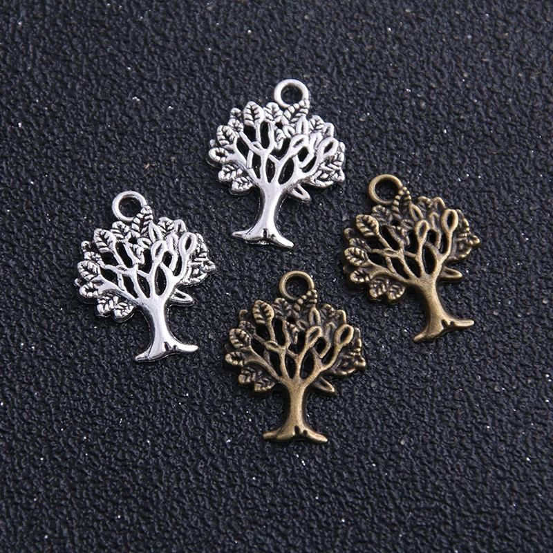 20pcs/lot Free Shipping New Antique   Charm Mini Tree Pendants Fit Jewelry Making 16*21mm