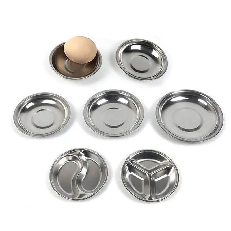 8Pcs Stainless Steel Sauce Bowl, Sauce Dish, Round Seasoning Dishes Sushi Dipping Bowl Saucers Bowl Mini Appetizer Plates