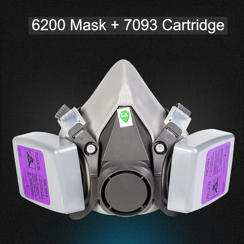 Nuova maschera antigas 6200 con respiratore antigas a mezza faccia con filtro P100 7093 suit per verniciatura a spruzzo lucidatura sicurezza sul