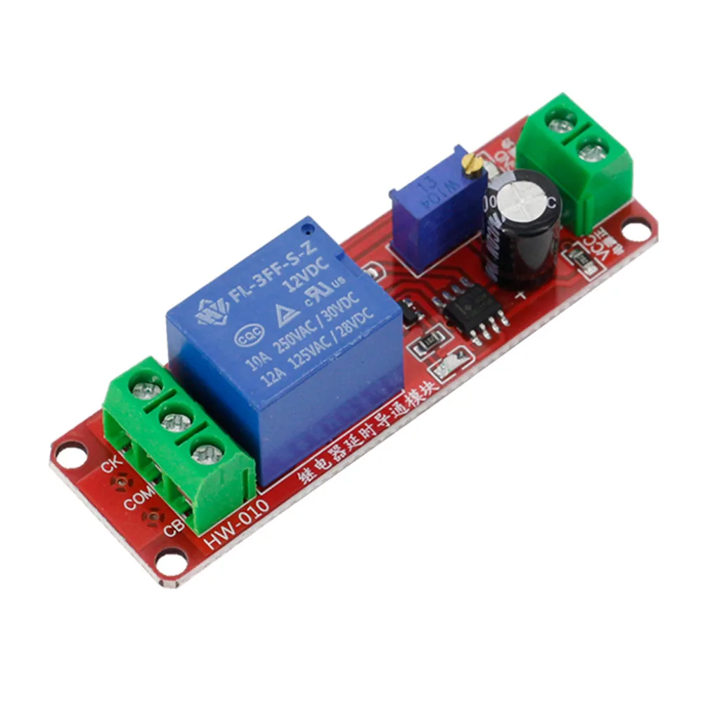 1 PCS NE555 DK555 Timer Switch Adjustable Disconnect Module Time delay relay Module DC 5V/12V Delay relay shield 0~10S