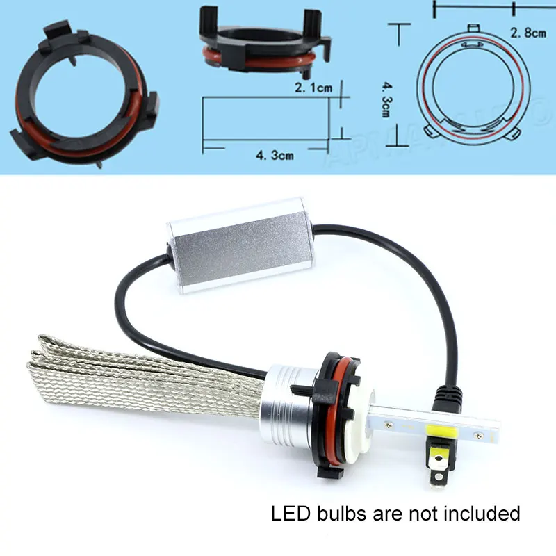 10pcs Car LED Headlight Bulbs Holder Adapter Lamp Base Led Front Headlight Kit H7 Adapter For OPEL Astra G Honda CR-V Mazda