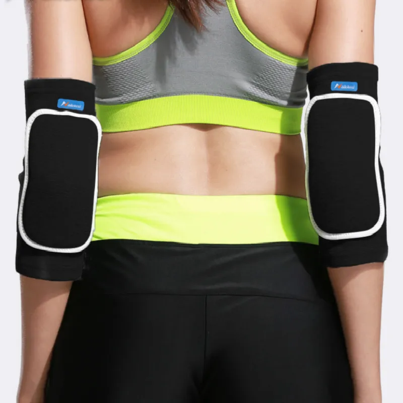 1 Pair Sports Sponge Elbow Pads Support Volleyball Basketball Tennis Elbow Protector Elastic Crashproof Arm Brace Sleeves Guard