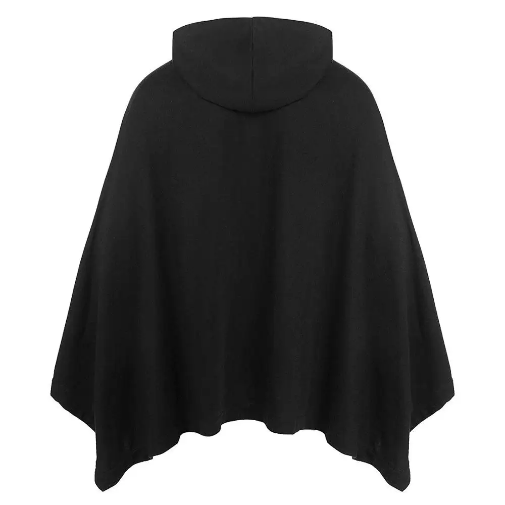 Unisex casual Poncho Con Cappuccio Del Capo Del Mantello del Cappotto di Modo Felpa Con Cappuccio Da Uomo Hip Hop Streetwear Felpa Con Cappuccio