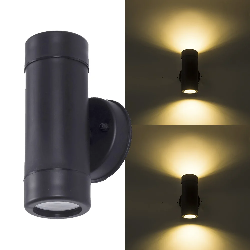 

Graceful Modern up down LED Outdoor Wall Light Waterproof IP65 Wall Lamp porch outdoor lighting black housing wall scone