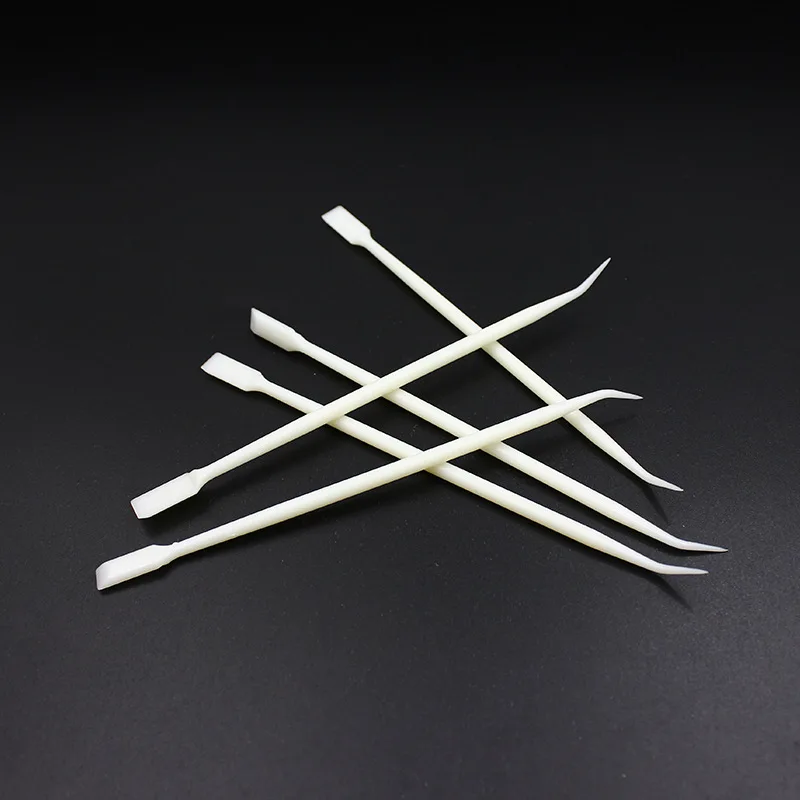 2 Way Plastic Fake Eyelash Perming Stick Tool False Eyelash Tweezers with Hot Glue Spoon Fake Eye Lash Applicator Eyelash