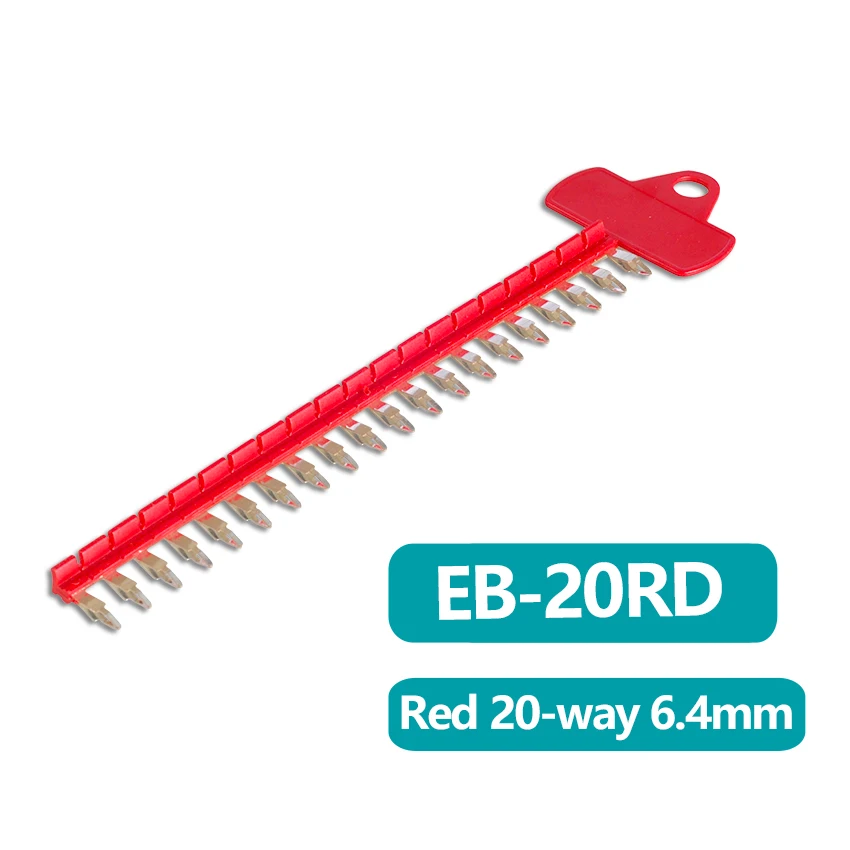 20-Way Fast Bridge Connector for BSC Ultra-Slim Screw Connection Relay Module Space of 6.4mm Pin Type Plug-in Wiring Connector