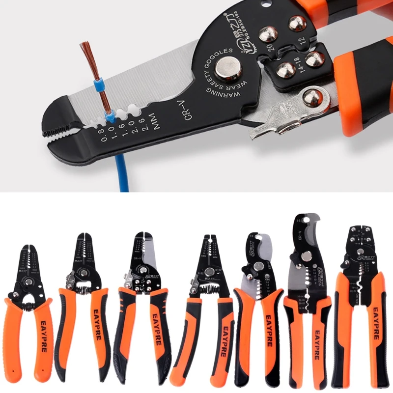 Multifunctional Cable Wire Stripper Cutter Crimper Cutting Pliers Handle Tools