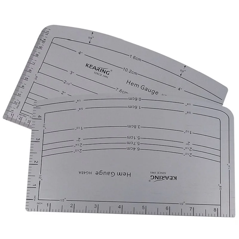 8" Tailor Measure Ruler 22cm Metal Sewing Ruler Clothing Patchwork Template  HG48A