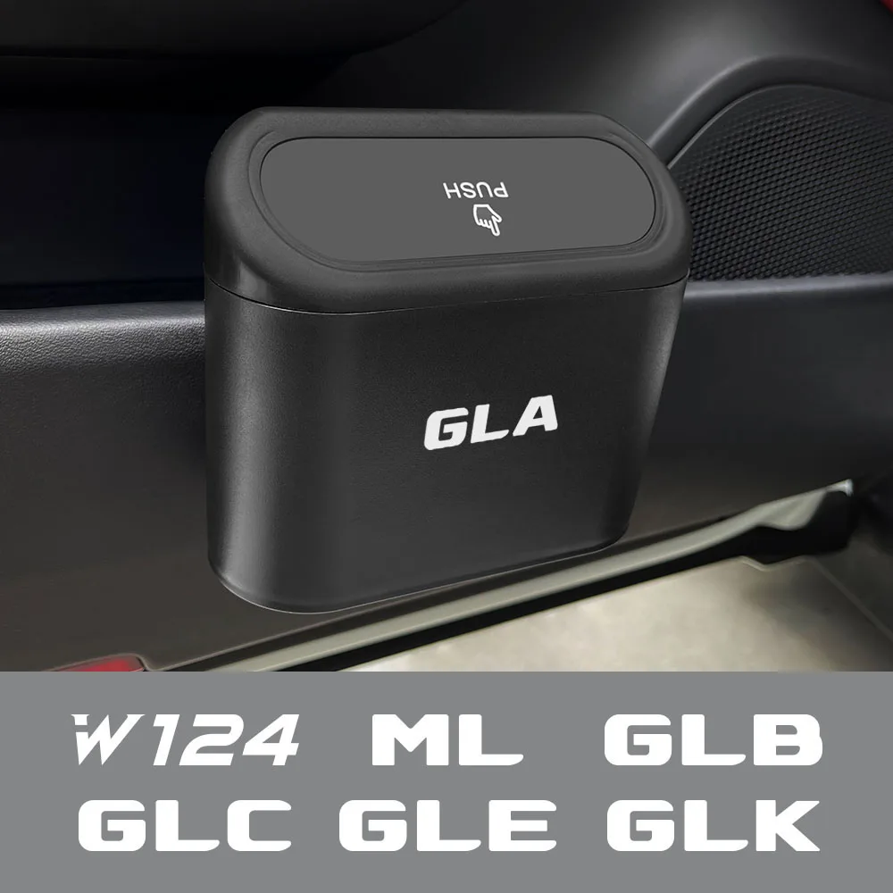 Car Trash Can Clamshell Trash Bin For Mercedes Benz W124 GLA GLC ML GLB GLK GLE GLS G63 GLC43 G350d Auto Interior Accessories