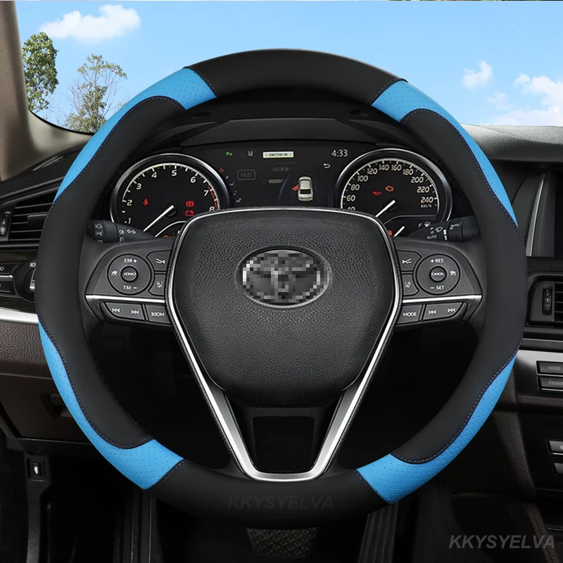 PU Leather Steering Wheel Cover for Toyota Corolla Fortuner Sequoia Auris Avensis YARIS Vios Celica 86 Auto Accessories