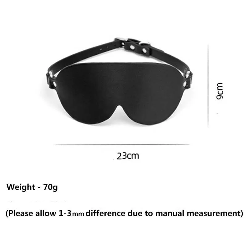 CLEVER-MENMODE Erotic Costumes PU Leather BDSM Bondage Sexy Eye Mask Blindfold Fetish Party Masquerade Eye Masks Porn Sex Adults