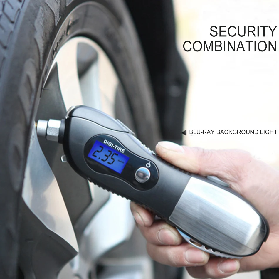 SBT-009B Vehicle Digital Tire Pressure Gauge Automotive Monitoring Self-defense Multi-function Bottle Opener