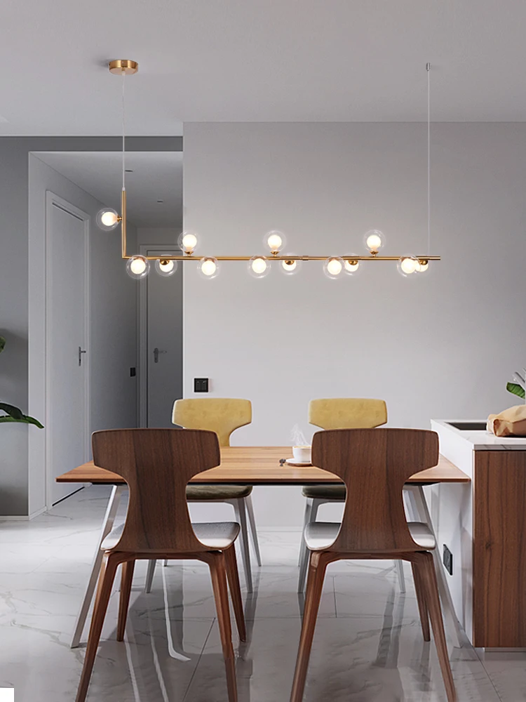 Nordic restaurant chandelier light luxury magic bean front desk new modern minimalist bar counter dining lamp