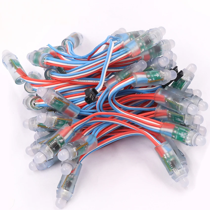 

5V LED Modules WS2811 Full Color RGB String Addressable Led Pixel as ucs1903 WS2801 12MM Waterproof IP68 Christmas LED Light