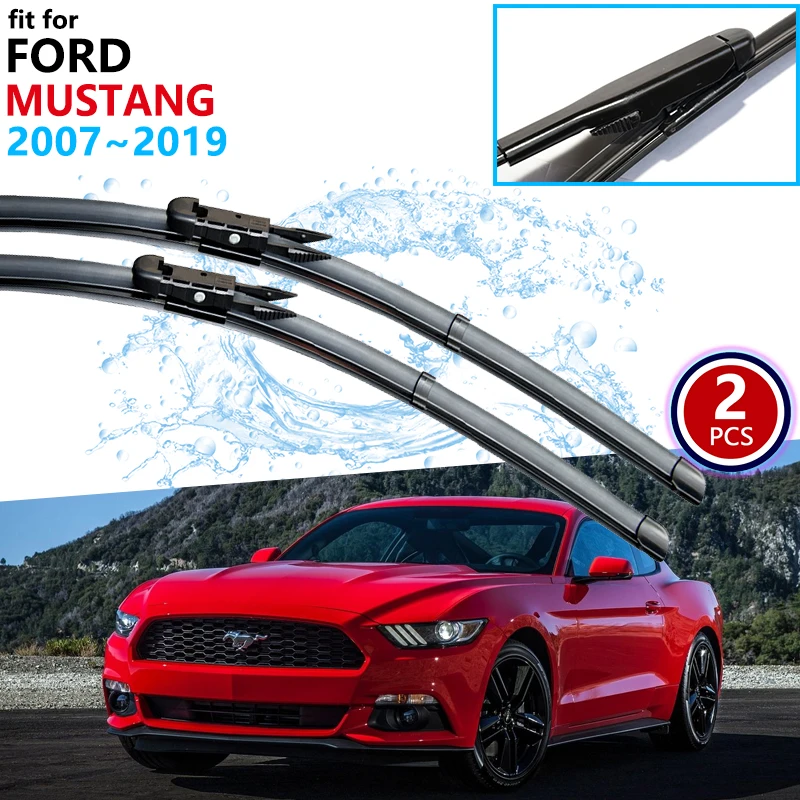 Car Wiper Blades for Ford Mustang 2007~2019 2015 2016 2017 2018 2019 S550 EcoBoost Export GT Front Windshield Car Accessories