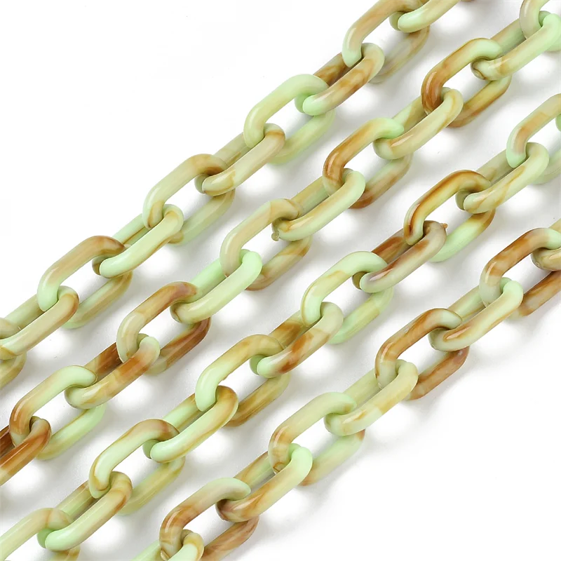 1M/strip Marble Two-color Chain Jewelry Making Handmade Necklace Bracelet Rope Plastic Chain Isolated Colors Jewelry Findings