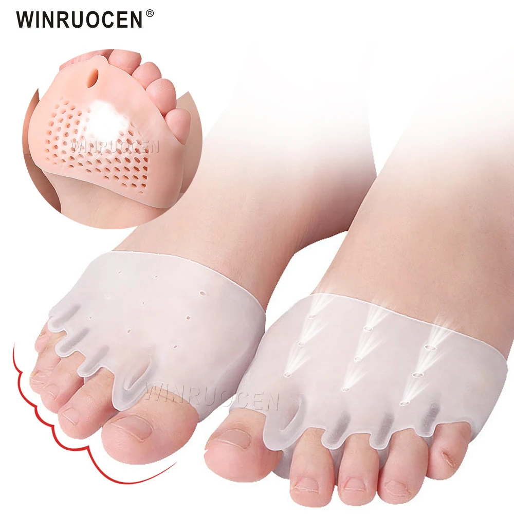 

Silicone Forefoot Pads Toe Separator Orthopedic arch heel cushion Pain Relief Shoes Insole Toe Hallux Valgus Corrector Foot Care