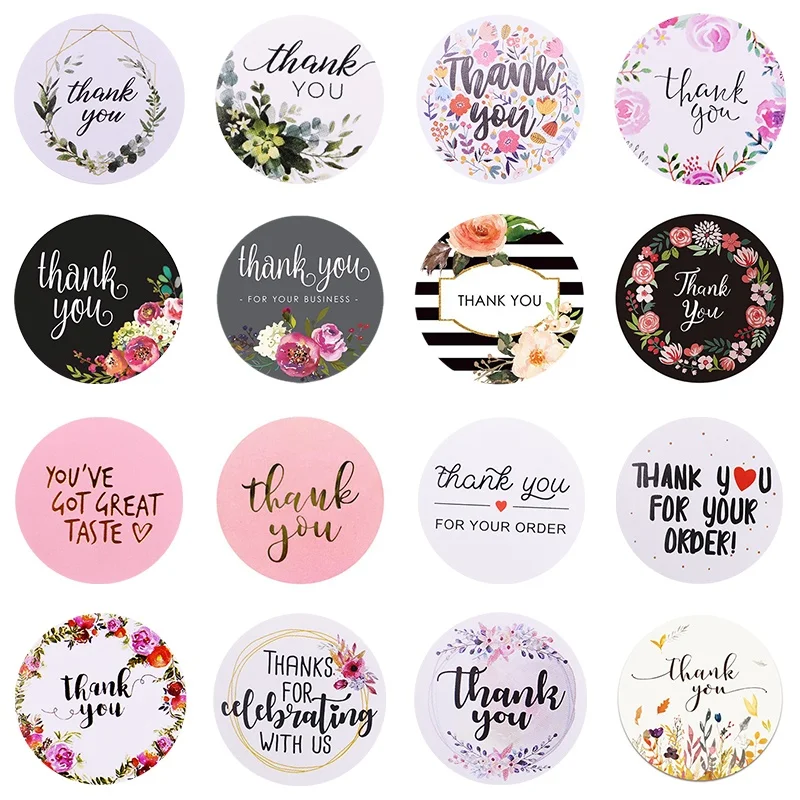 5000pcs 2.5cm Thank You Stickers Seal Labels Scrapbook Handmade Sticker Circle Stationery Food for Envelope Gift