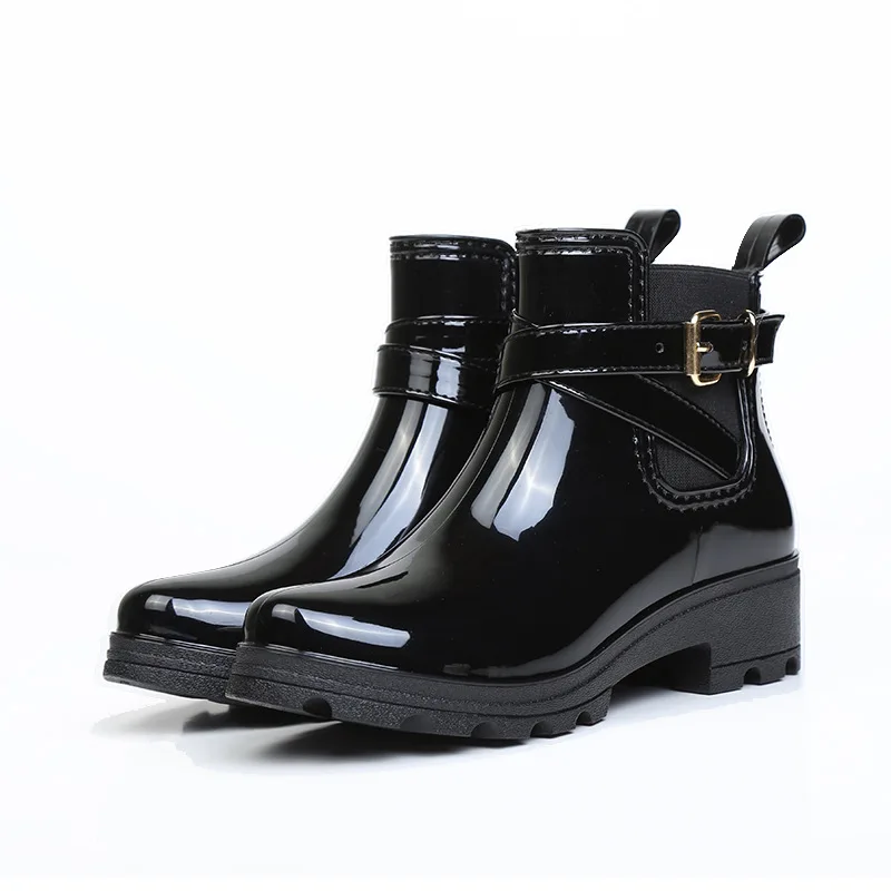 Women Pvc Rain Boots Ankle Waterproof Shoes Water Shoes Female Botas Rubber Short Rainboots winter boots 2021