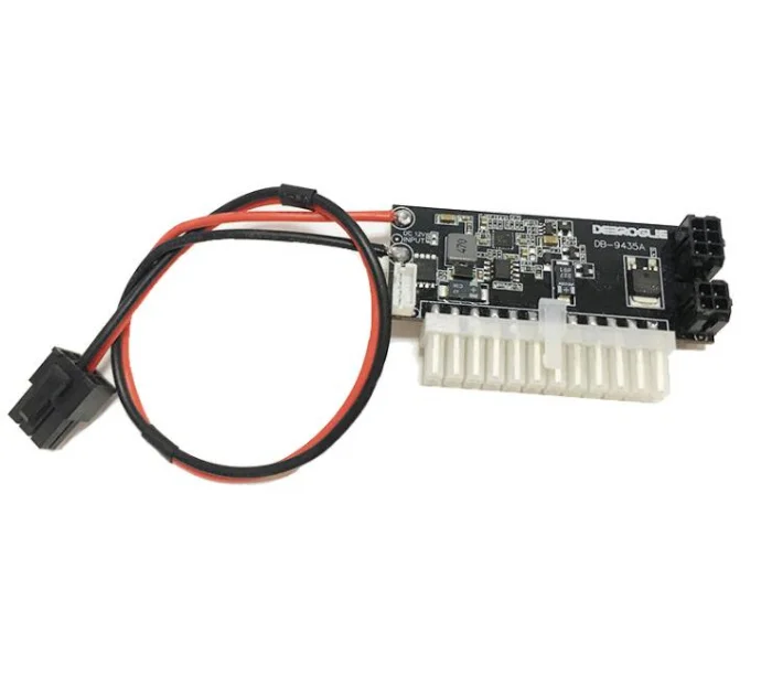 ATX Switch PSU Supply PCI-e 6P 6Pin male DC 12V 400W 24Pin Pico Car Auto Mini ITX High Power Supply Module 6pin to 24pin 24