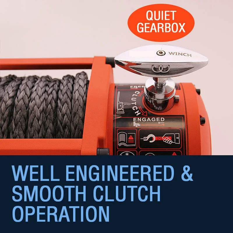 Freeshipping Winchรถ12V 13500lbไฟฟ้าWinch Heavy Duty ATV Trailerไนลอนแรงดึงสูงเชือกสายชุดรีโมทคอนโทรล