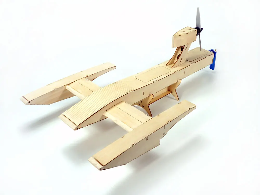 

Деревянная воздушная лодка AEORC B08, комплект лодок из бальзы в сборе с двигателем, идеально подходит для хоббистов и любителей DIY, деревянная лодка