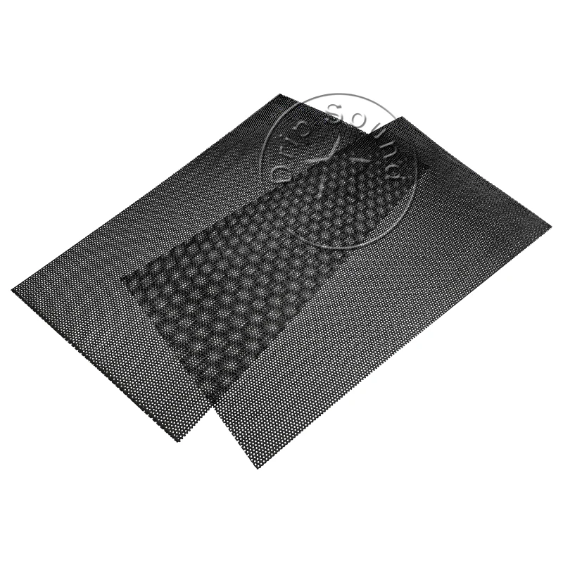 250x143mm Car Audio Tweeter Speaker Conversion Net Cover Decorative Circle Square Metal Mesh Grille Protection #Black